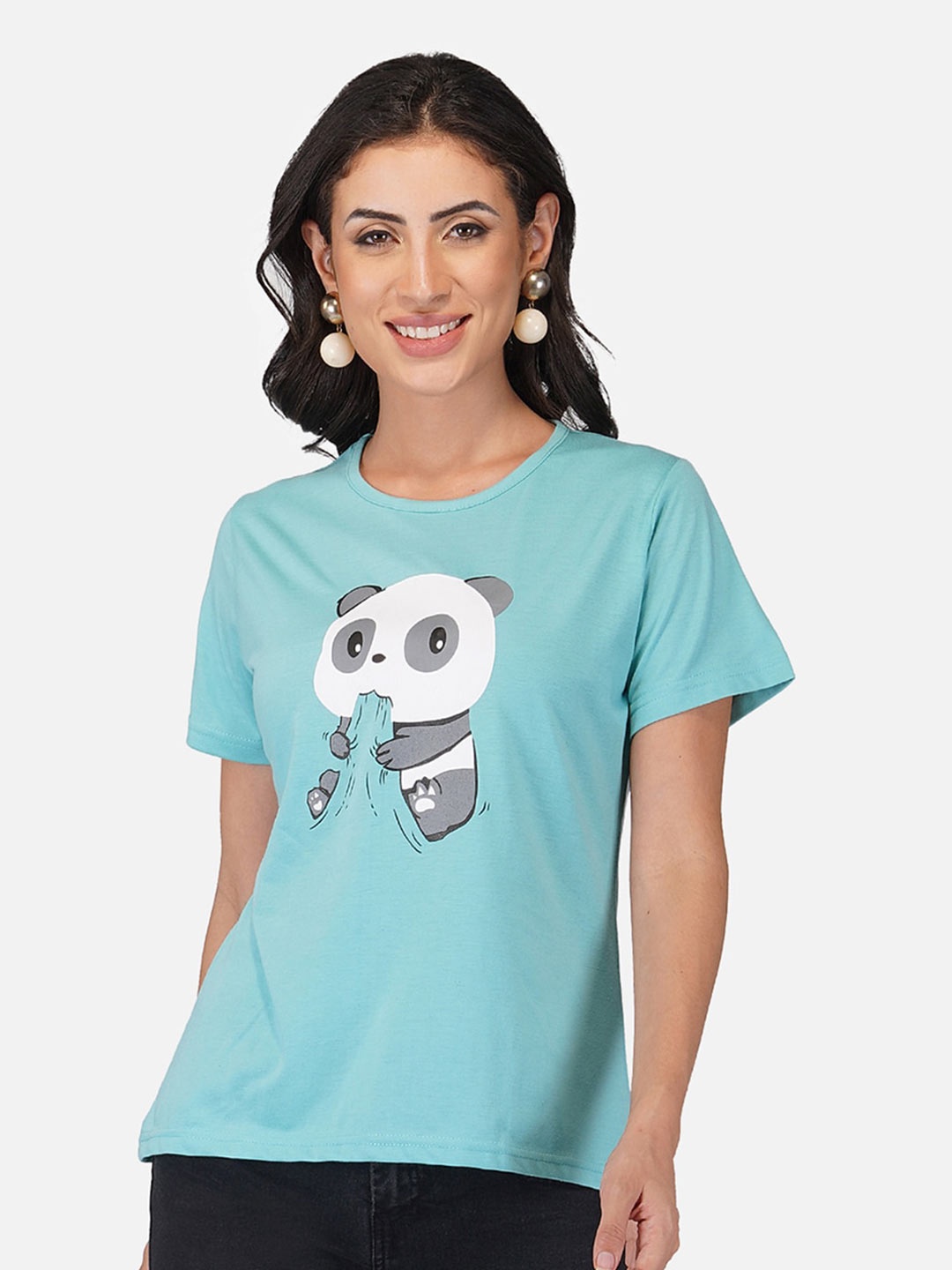 

BASE 41 Kung Fu Panda Printed Slim Fit T-shirt, Blue