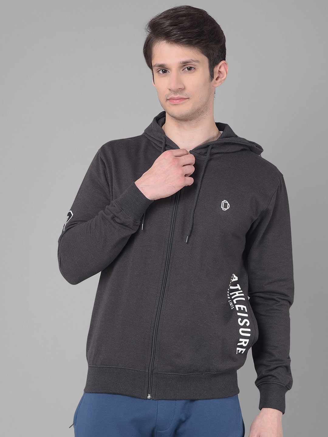 

Dollar Hooded Cotton Sweatshirt, Charcoal