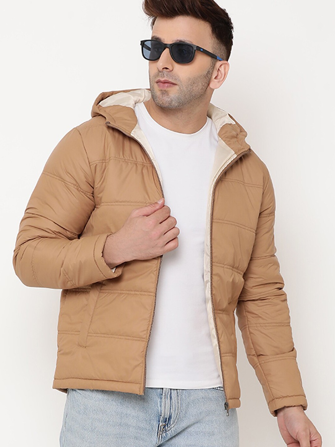 

9ty3ree Insulator Hooded Padded Jacket, Tan
