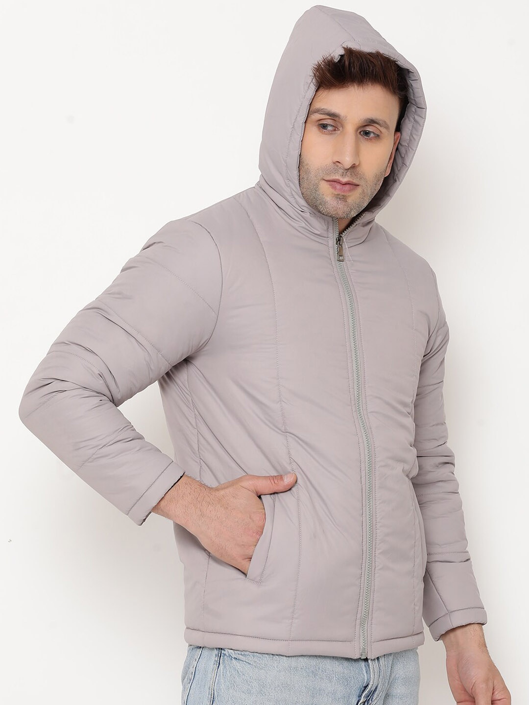 

9ty3ree Hooded Insulator Padded Jacket, Grey