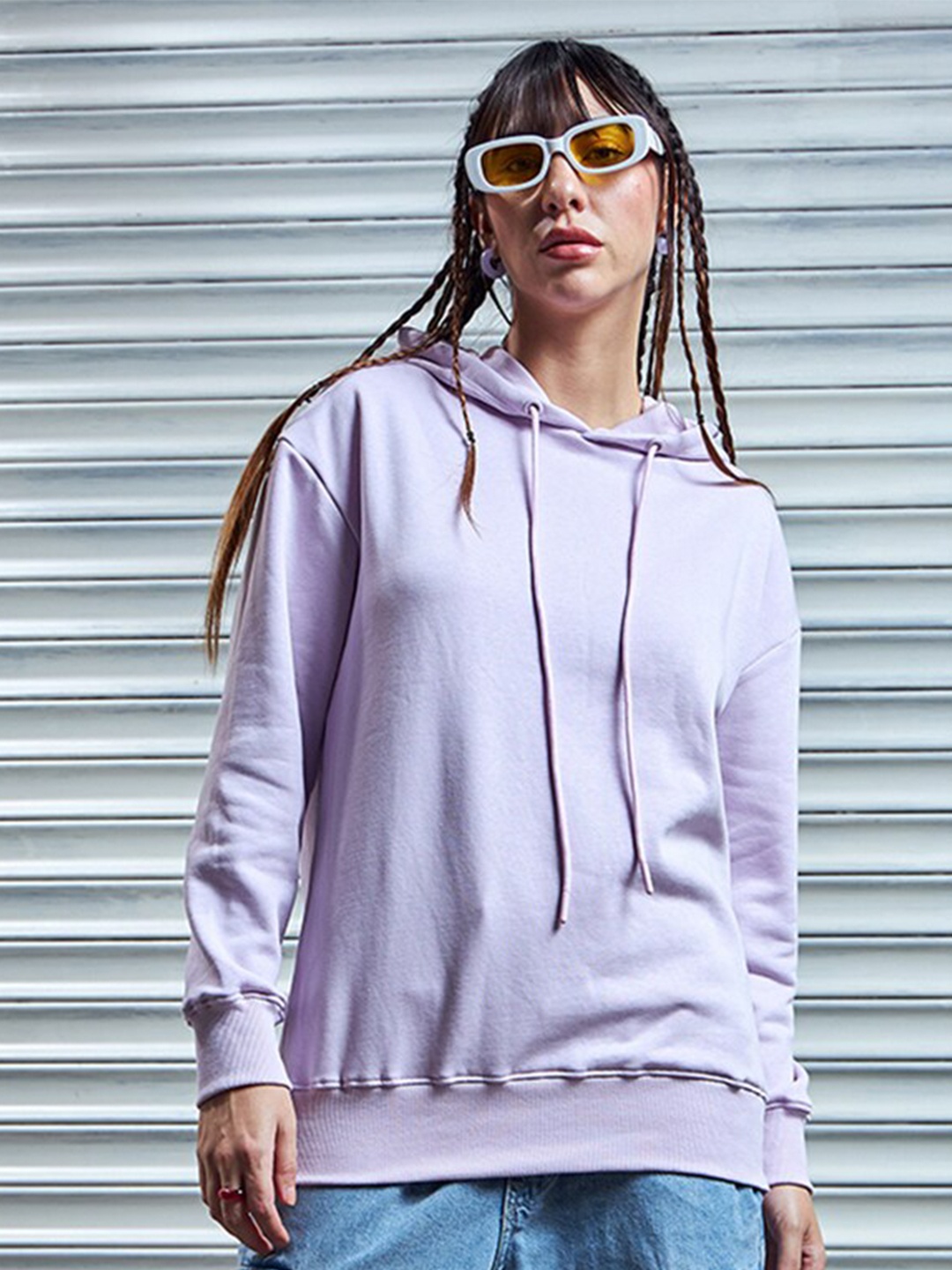 

Bewakoof Heavy Duty 1.0 Women Oversized Plus Size Hoodies, Purple