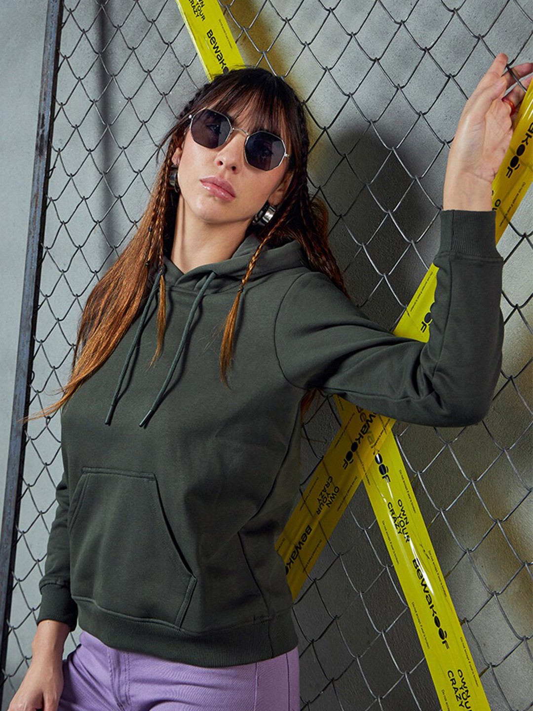 

Bewakoof Heavy Duty 1.0 Women Plus Size Hoodies, Grey