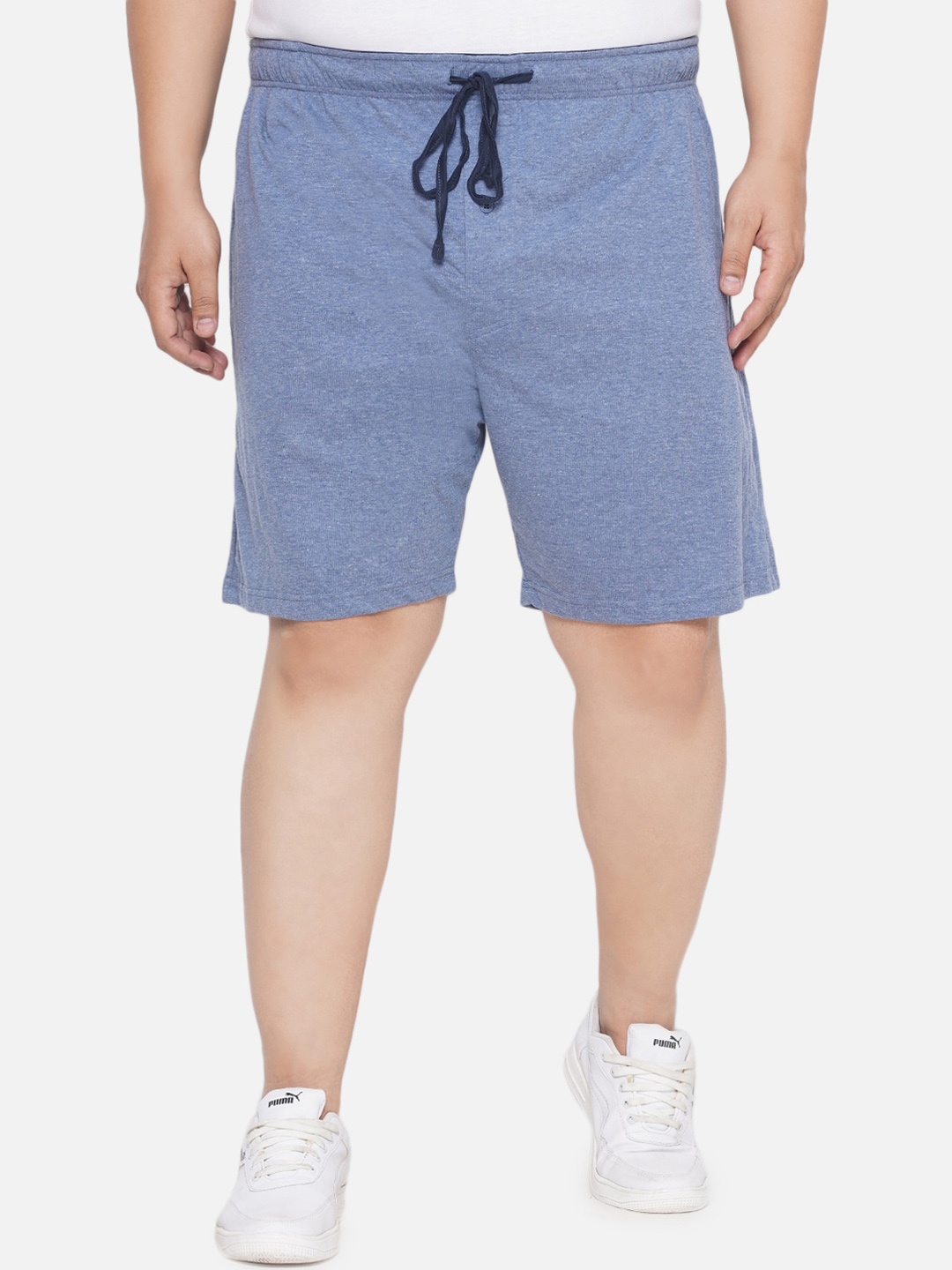 

Santonio Men Plus Size Mid Rise Sports Shorts, Blue
