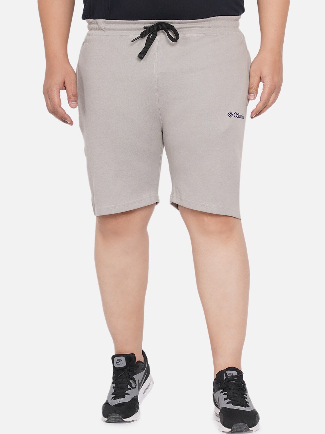 

Santonio Men Plus Size Skinny Fit Pure Cotton Sports Shorts, Grey