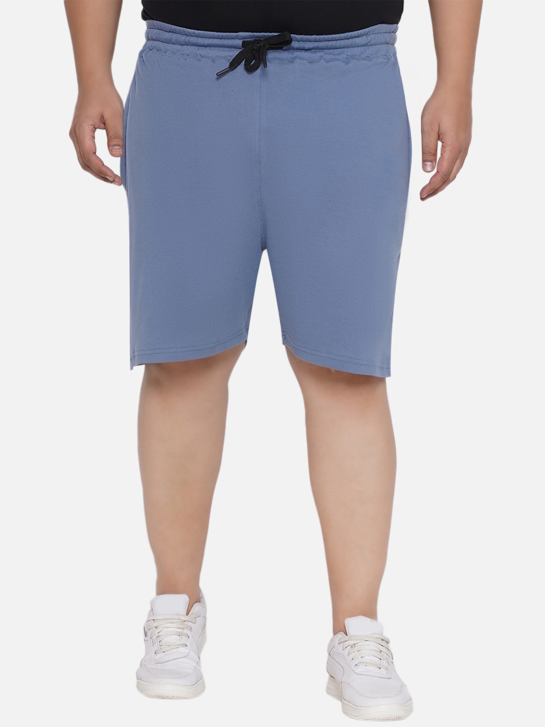 Santonio Men Plus Size Skinny Fit Pure Cotton Sports Shorts, Blue