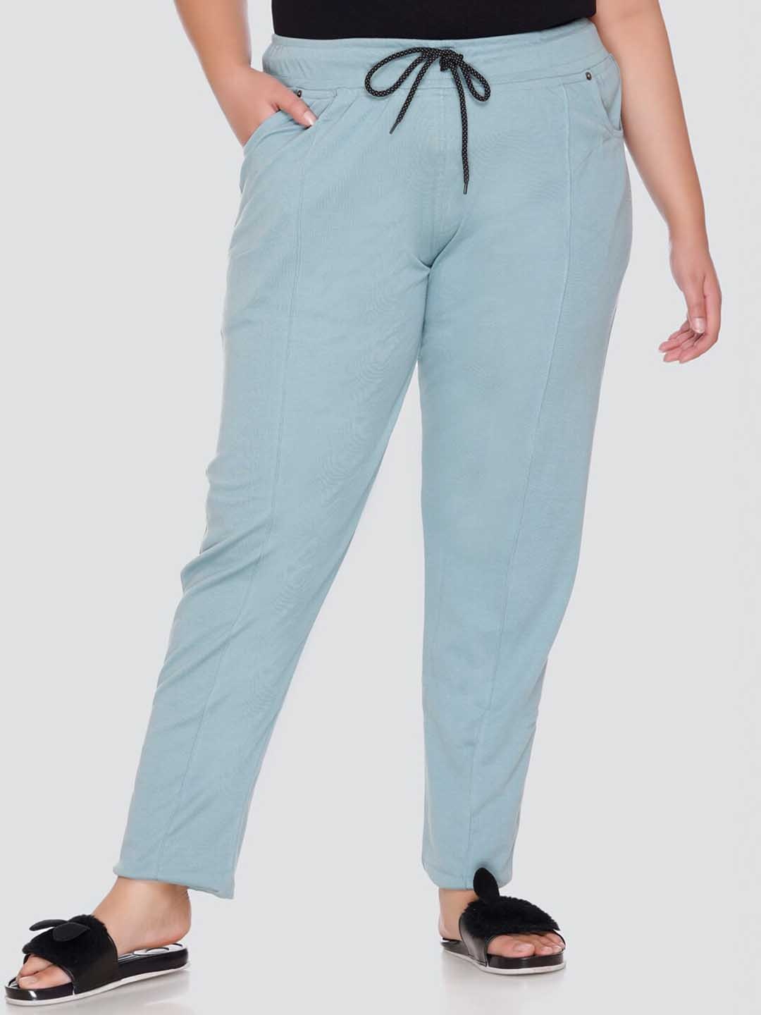 

CUPID Women Plus Size Cotton Lounge Pants, Blue