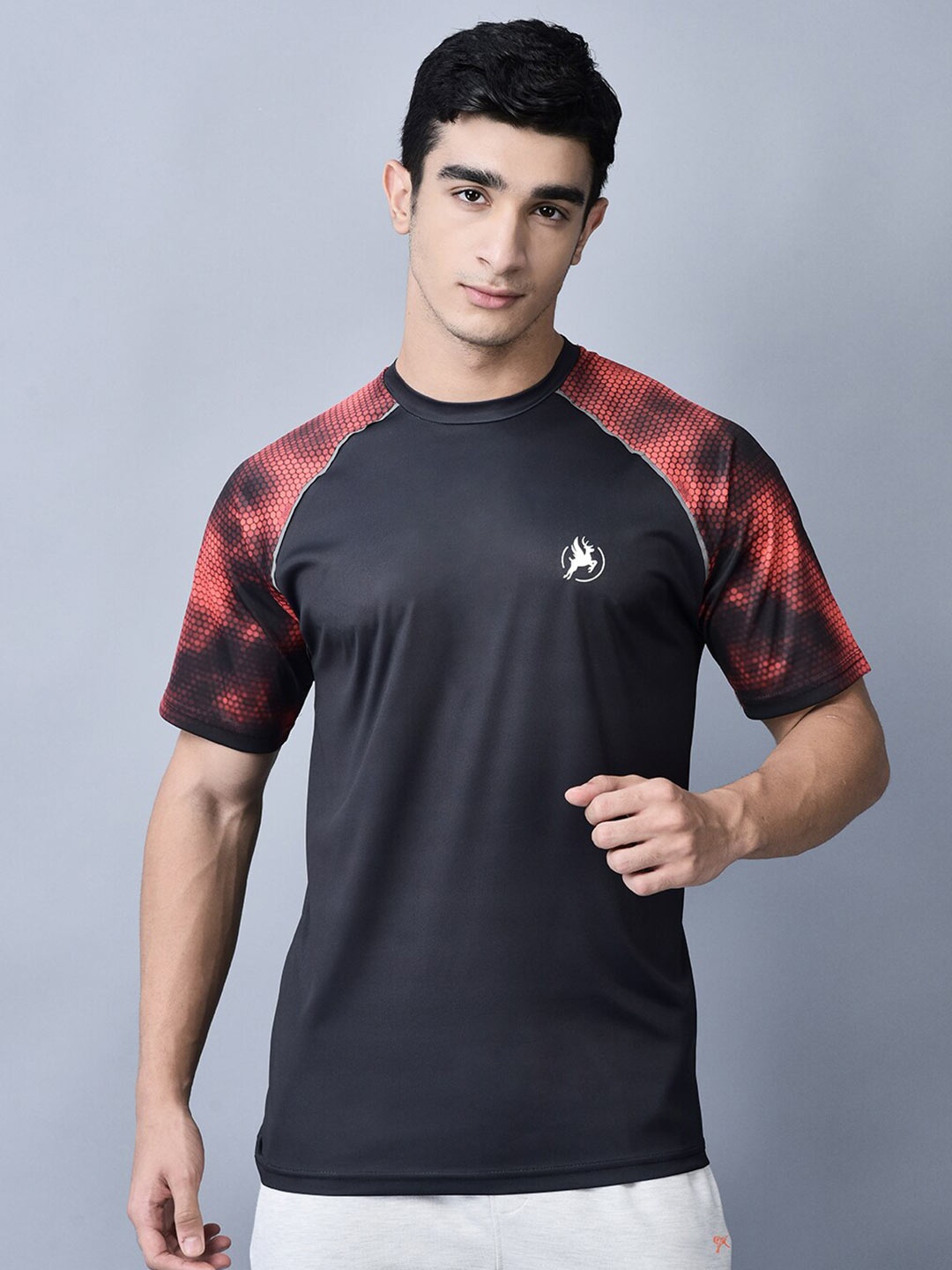 

Trenz Printed Running T-Shirt, Black