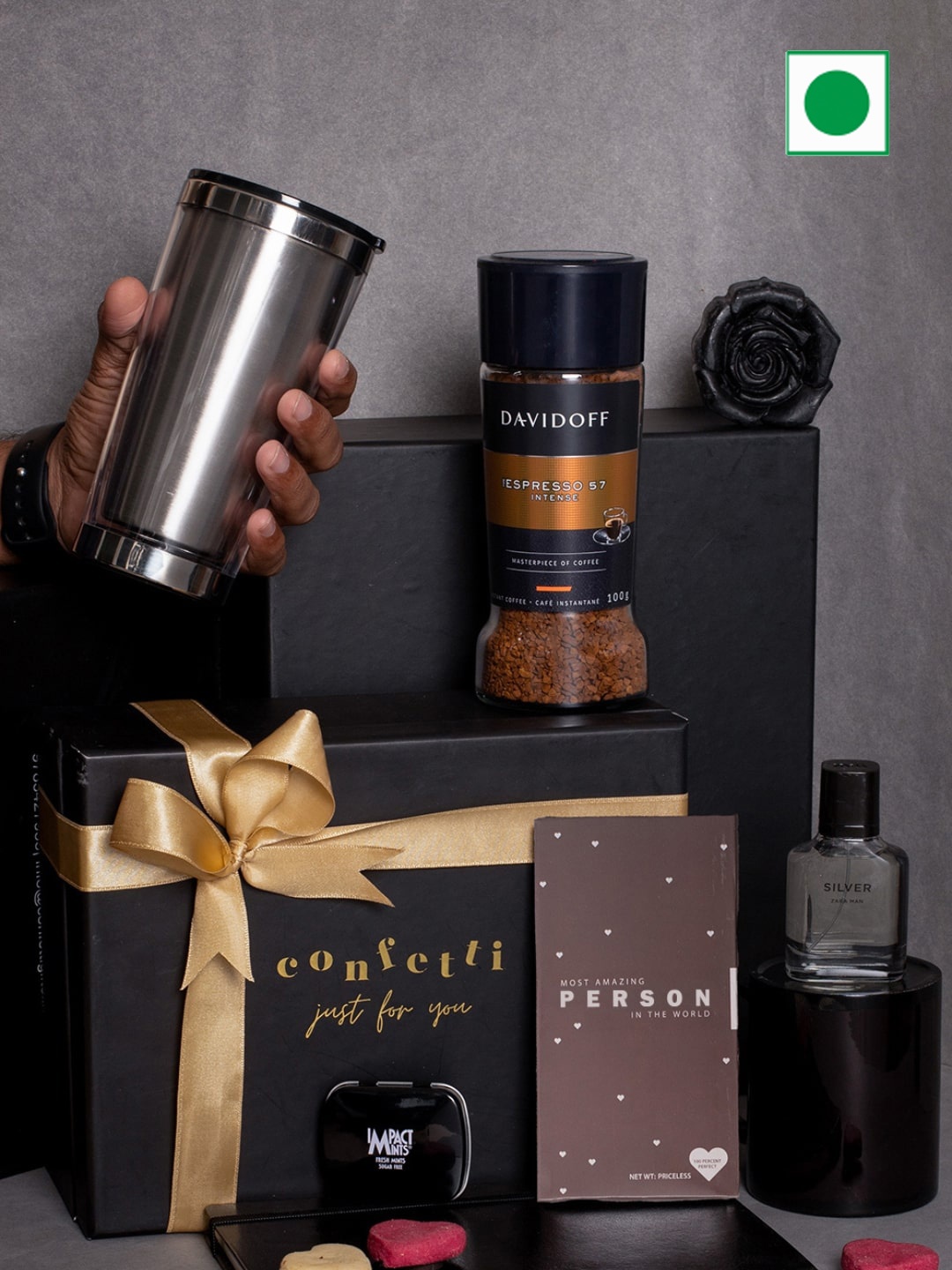 

Confetti Gifts Set of 6 Assorted Gift Set, Black