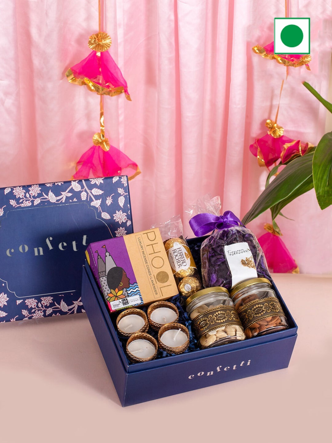 

Confetti Gifts Diwali Set of 6 Items, Blue