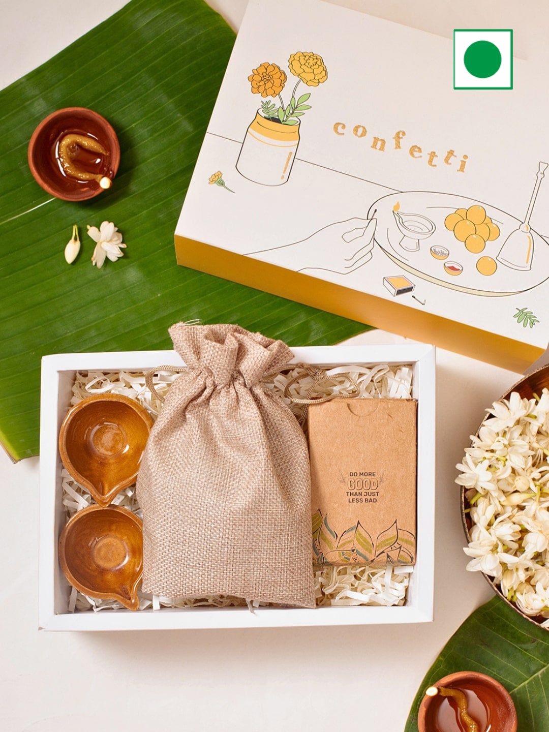 

Confetti Gifts Assorted Diwali Set of 3 Items, White