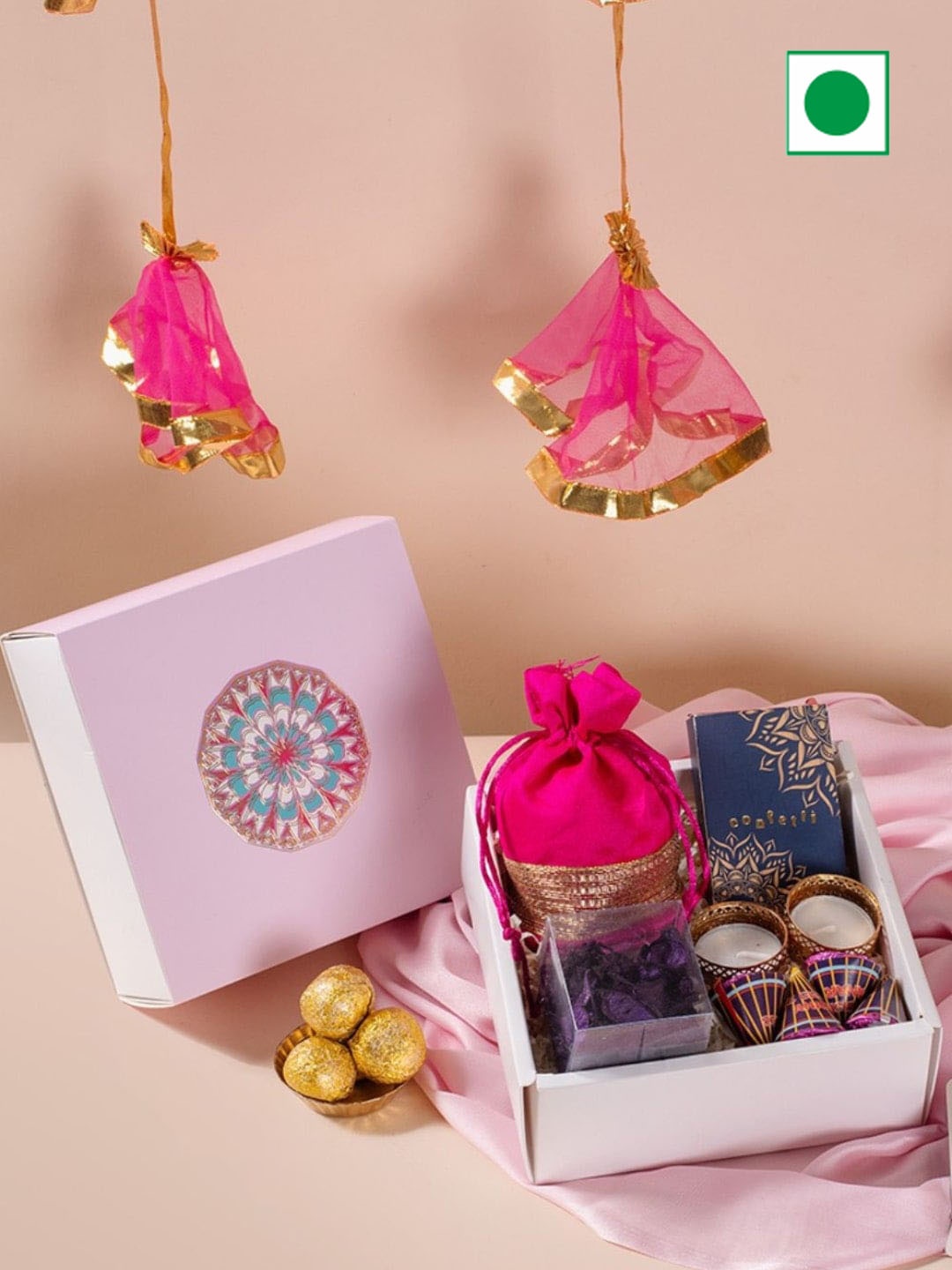 Confetti Gifts Diwali Assorted Set of 5 Items, Pink