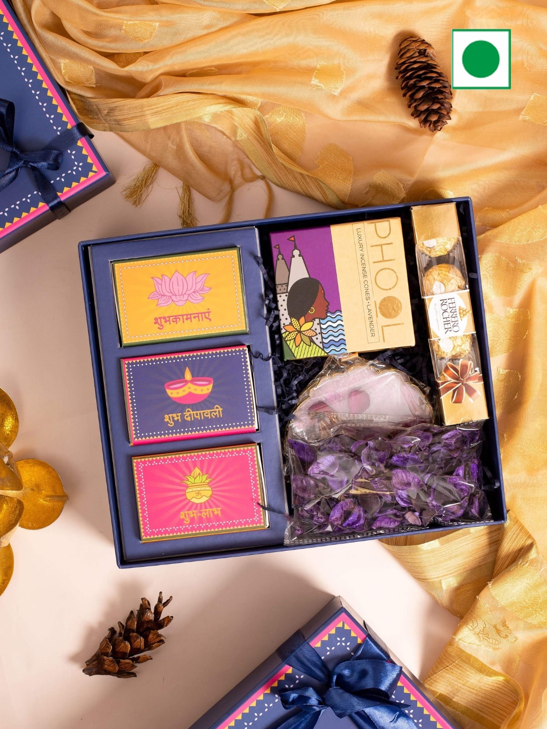 

Confetti Gifts Assorted Diwali Gift Box, Navy blue