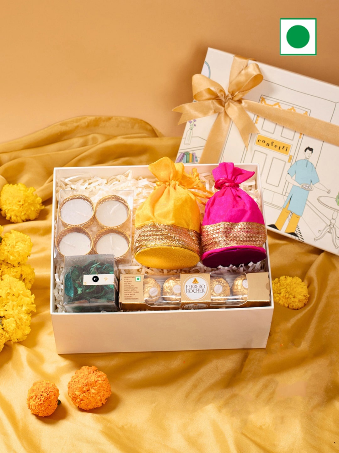 

Confetti Gifts Assorted Diwali Set of 5 Items, White