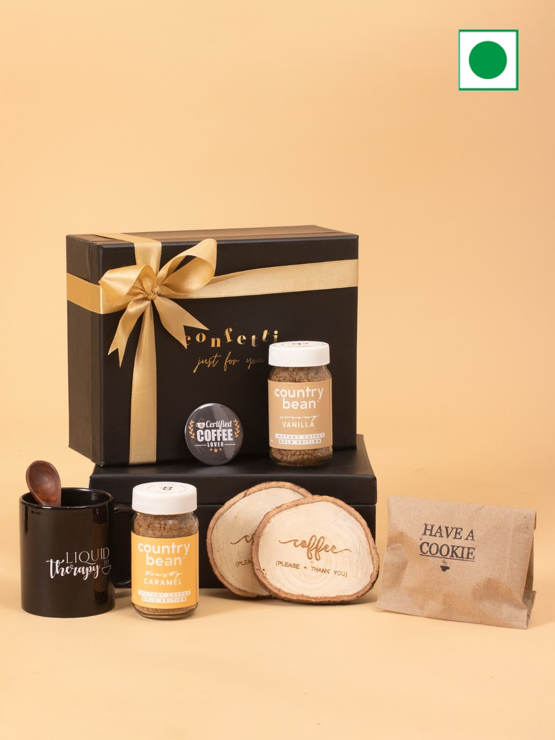 Confetti Gifts Set Of 7 Assorted Gift Hamper, Black