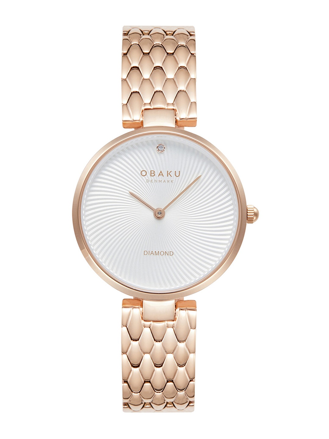 

Obaku Diamant Fuchsia Women Bracelet Style Straps Analogue Watch V256LXVISV, Silver