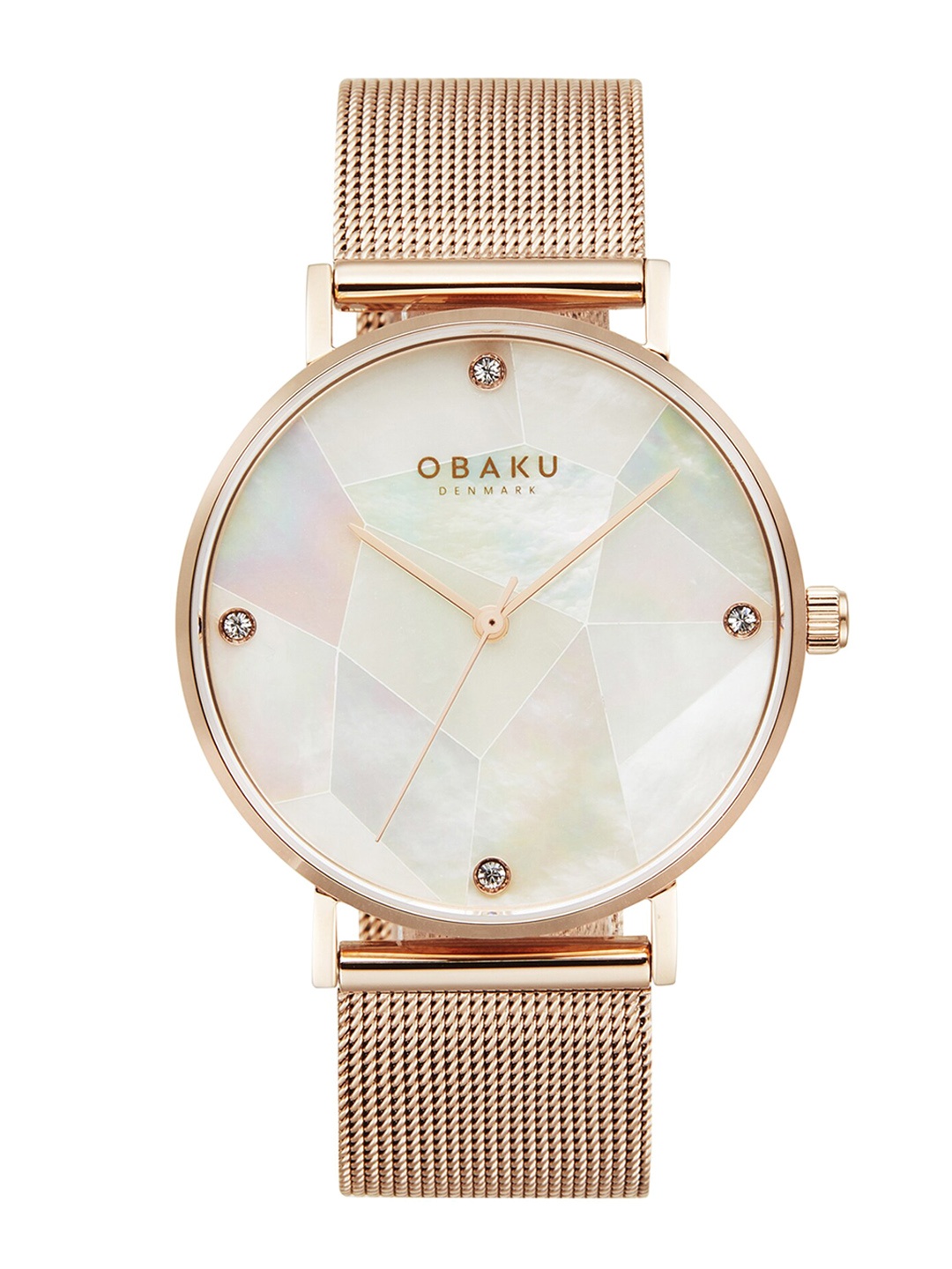 

Obaku Mosaik Rose Women Stainless Steel Straps Analogue Watch V268LXVWMV, White