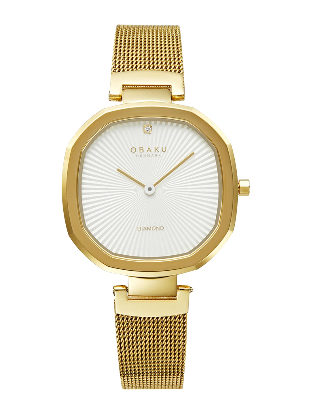 

Obaku Brilliant Gold Women Stainless Steel Bracelet Style Straps Analogue Watch V277LXGIMG, Silver