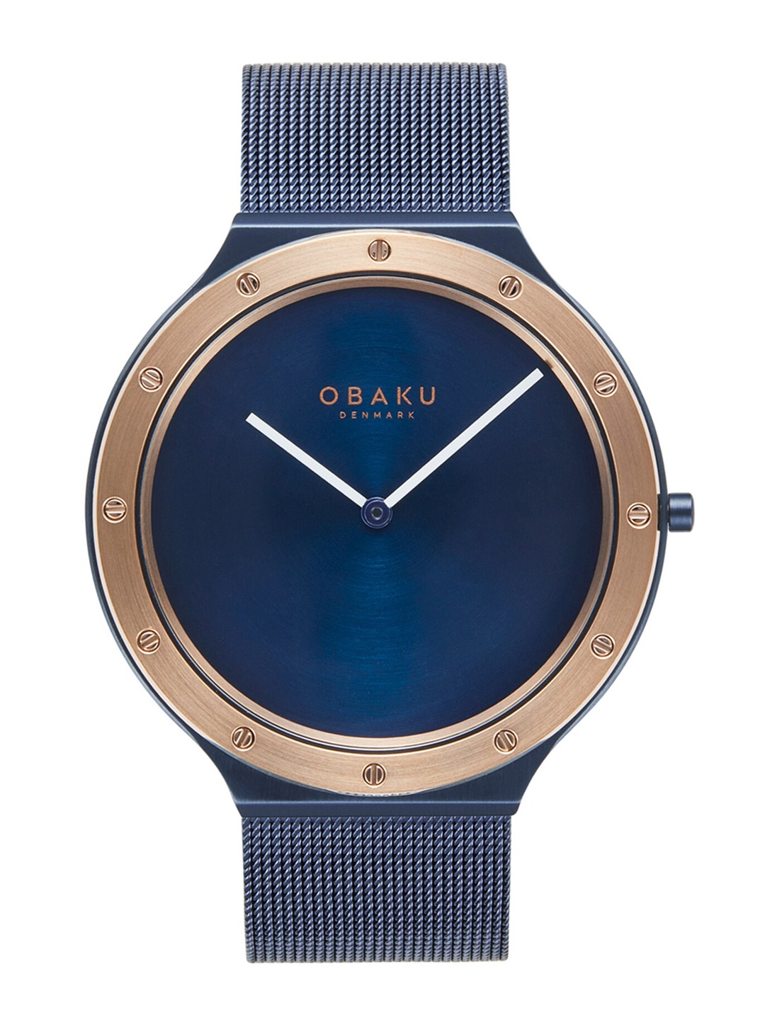 

Obaku Men Stainless Steel Bracelet Style Straps Analogue Watch V285GXSLML, Blue