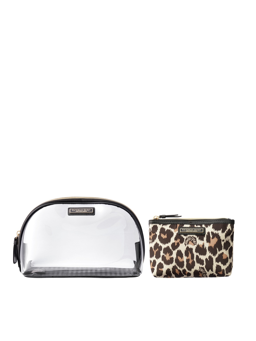 

Victoria's Secret Women Pack Of 2 Cosmetic Pouches, Transparent