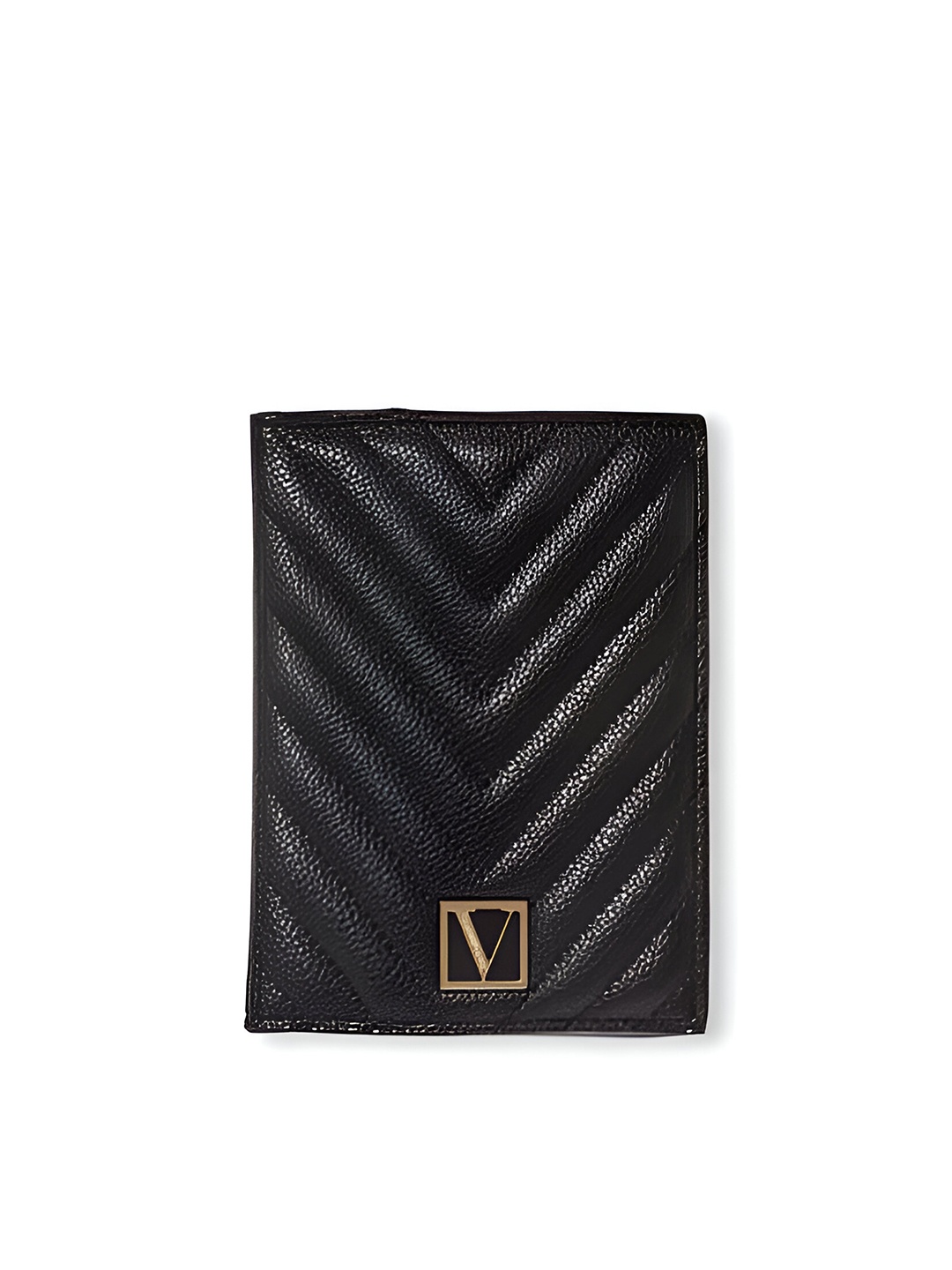 

Victoria's Secret Women Quilted Detail Passport Holder, Black