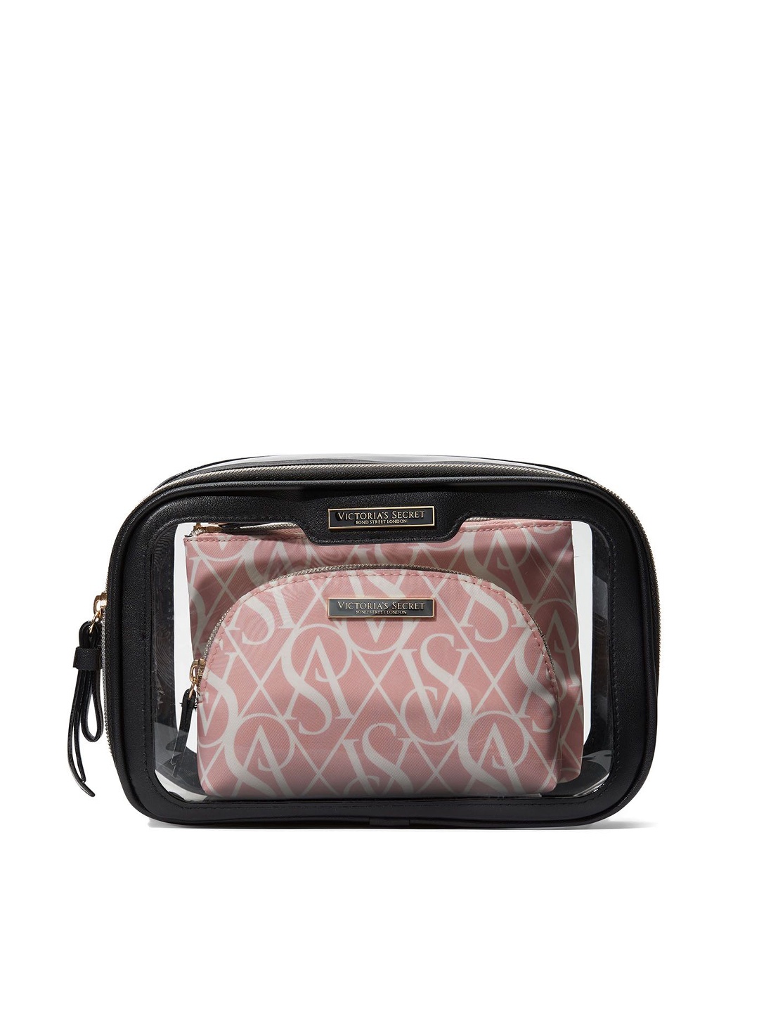

Victoria's Secret Getaway Trio Cosmetic Pouch, Transparent