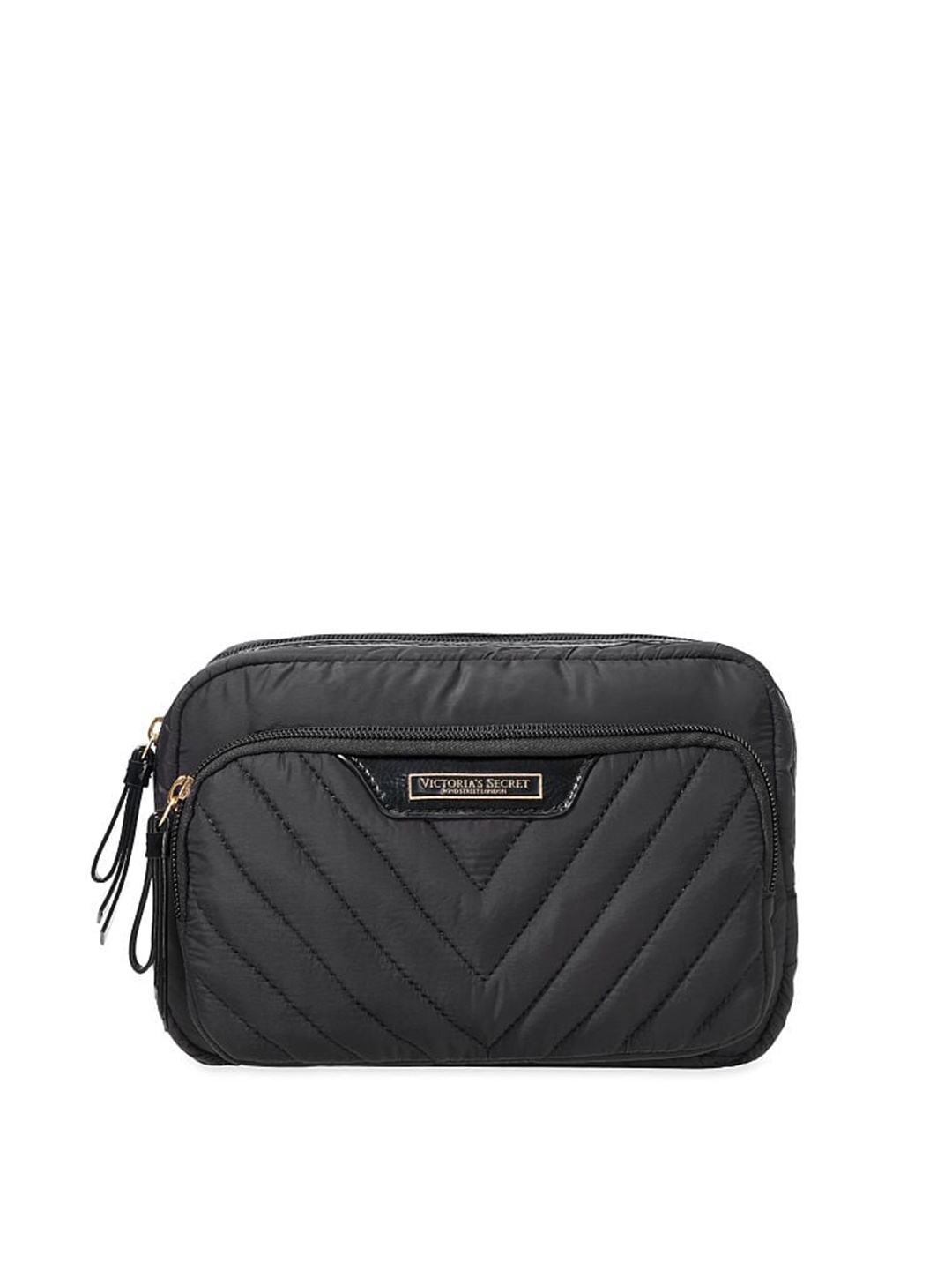 

Victoria's Secret Women Quilted Cosmetic Bag, Black
