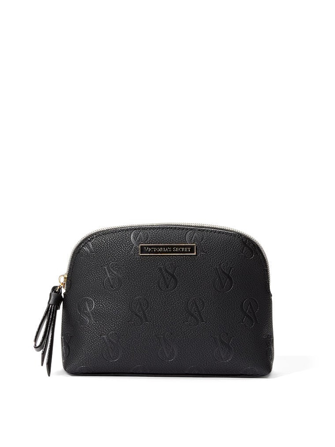 

Victoria's Secret Women Brand Logo Textured Cosmetic Pouch, Black