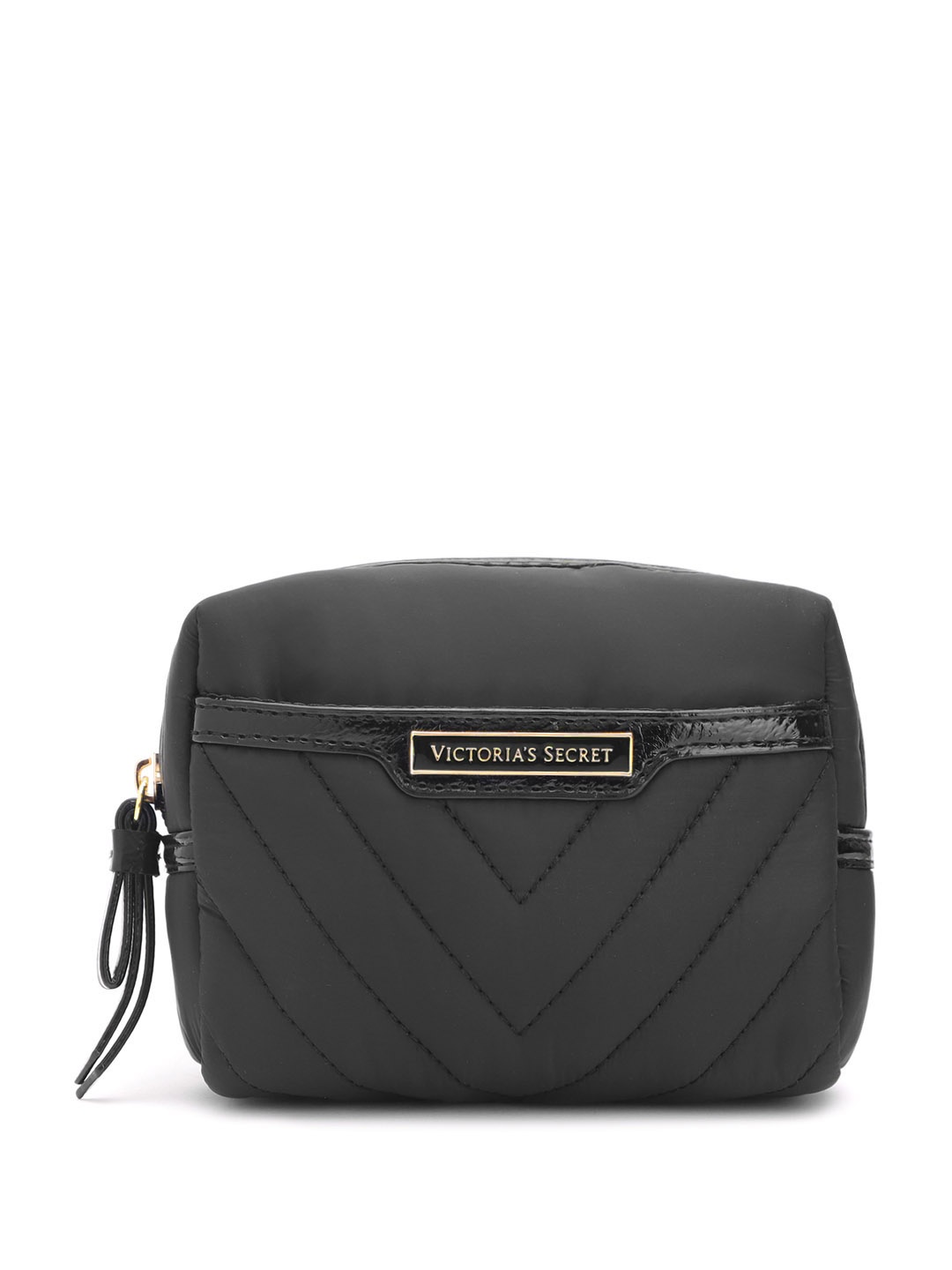 

Victoria's Secret Women Quilted Detail Travel Cosmetic Pouch, Black