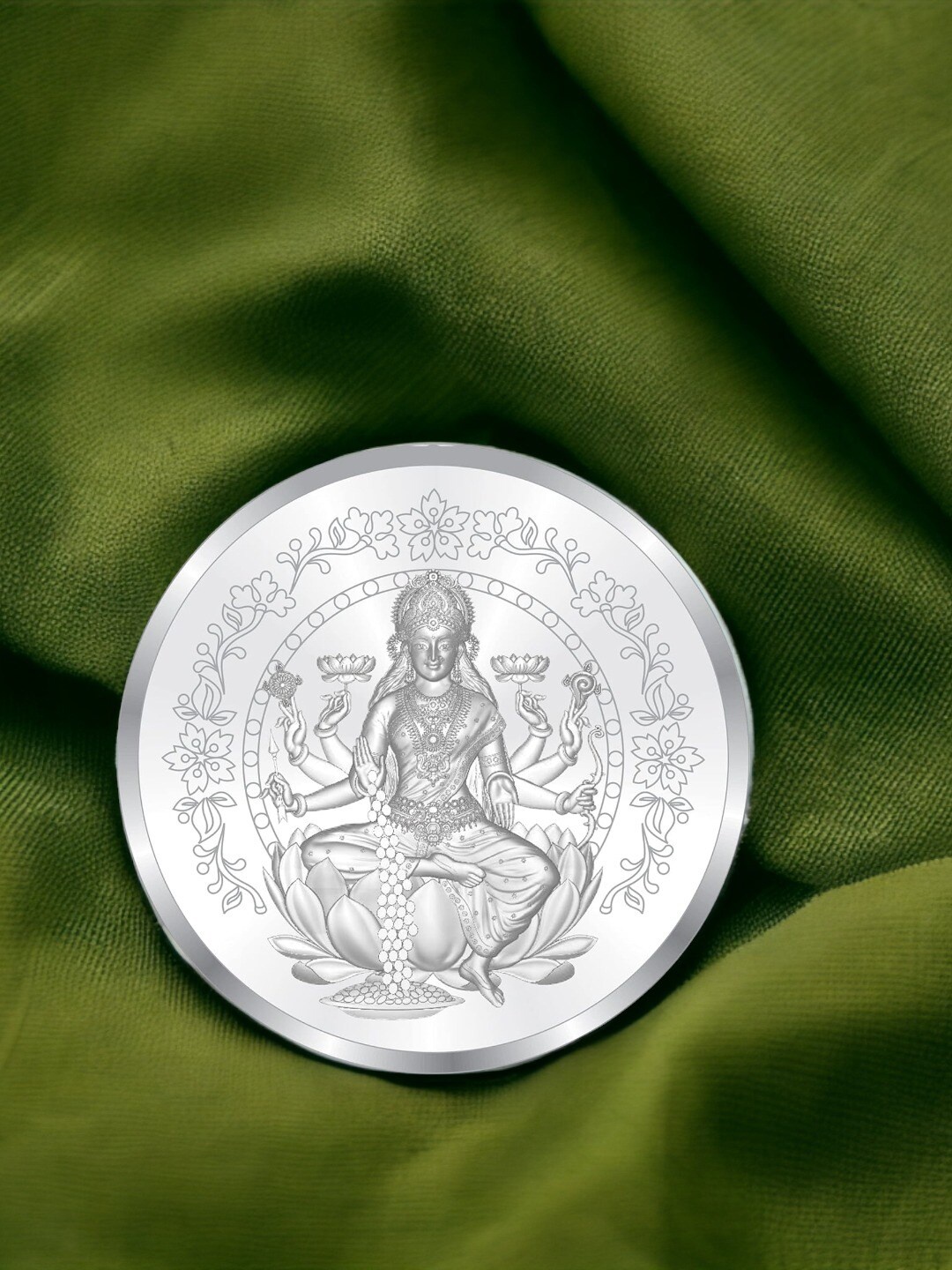 

Taraash Lakshmiji Round Silver Coin-20gm