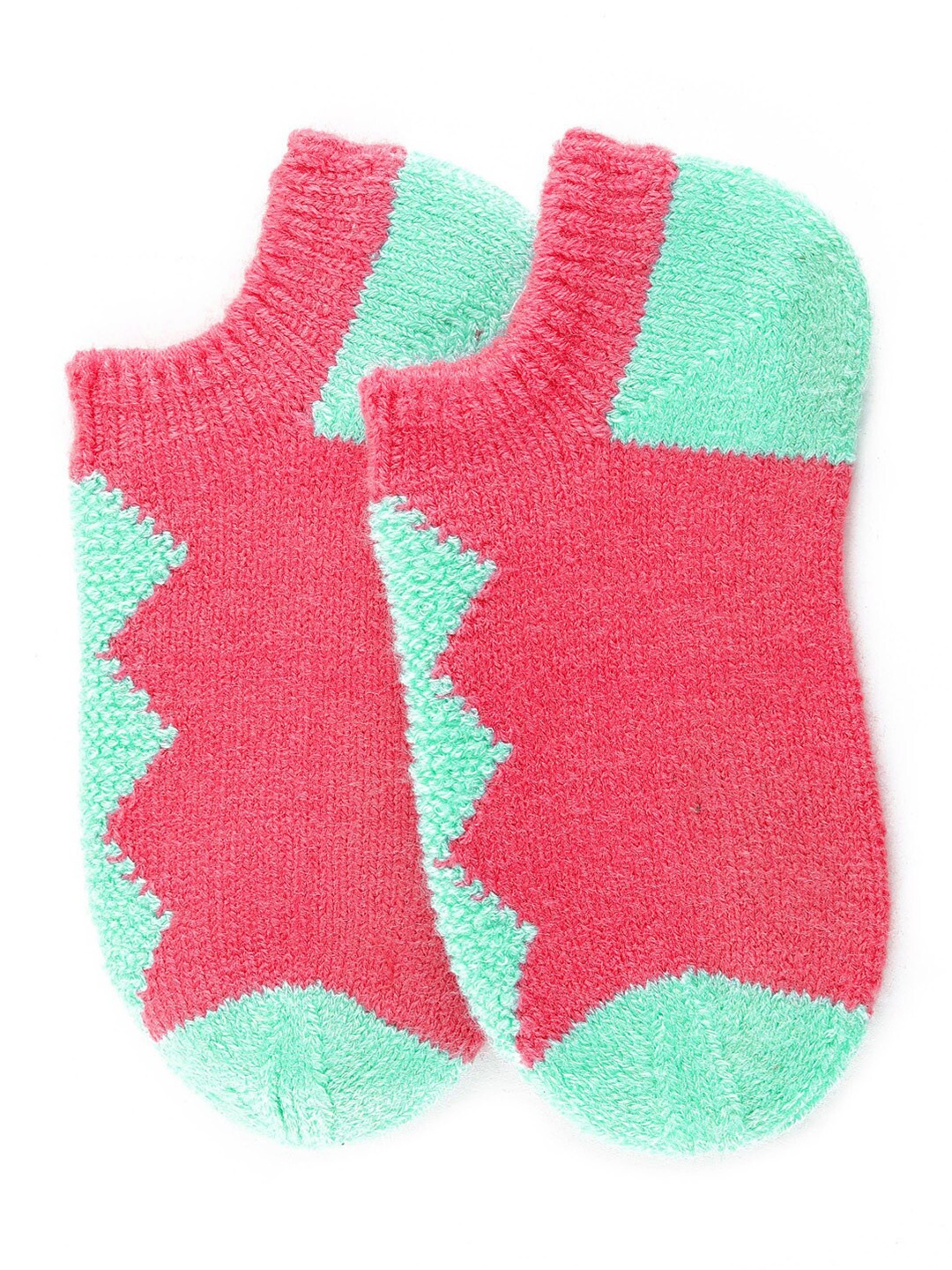 

Bharatasya Women Knitted Ankle Length Socks, Pink