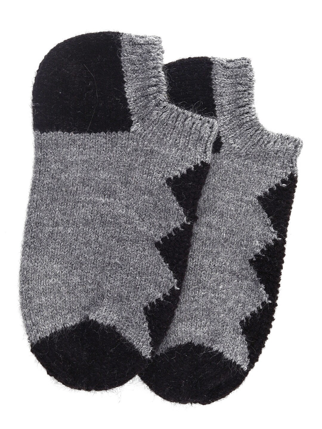 

Bharatasya Women Acrylic Patterned Fine Knit Ankle Socks, Grey