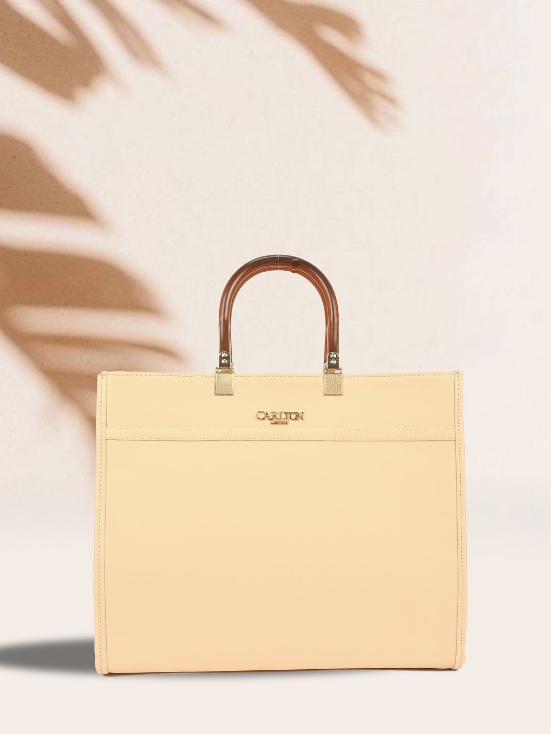 

Carlton London Structured Handheld Bag, Cream