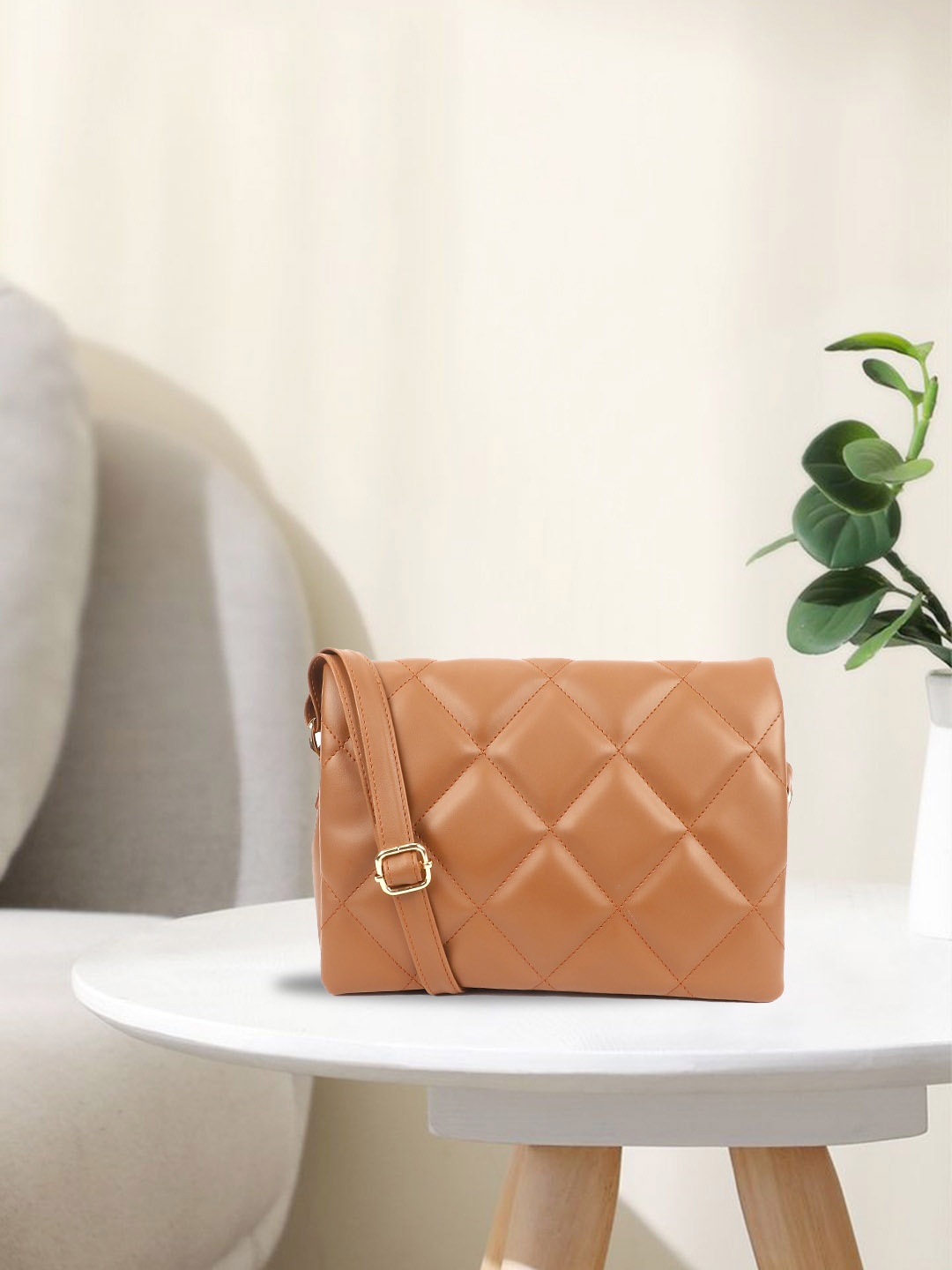 

Carlton London Shopper Shoulder Bag with Quilted, Brown