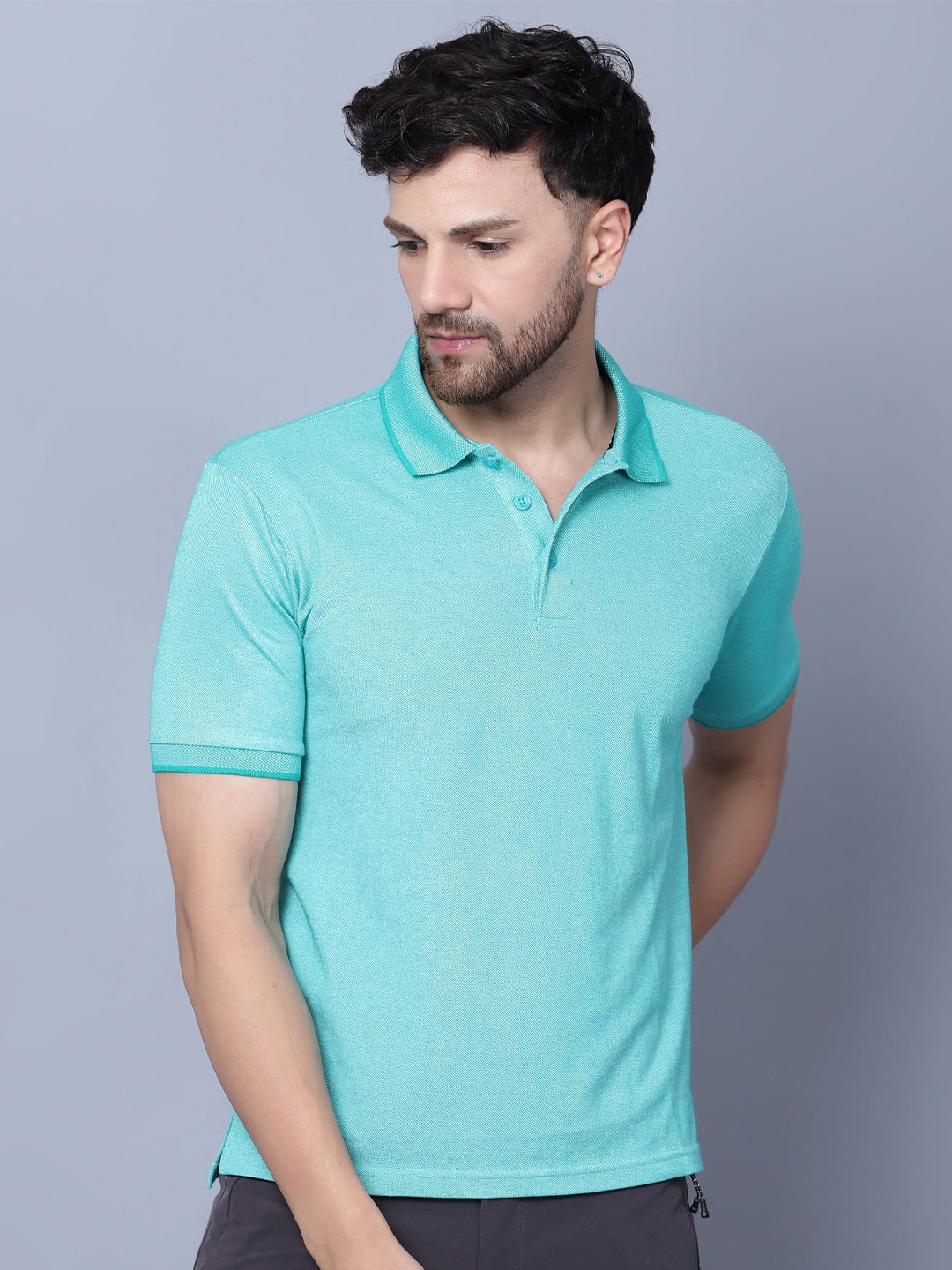 

Trenz Polo Collar T-shirt, Sea green