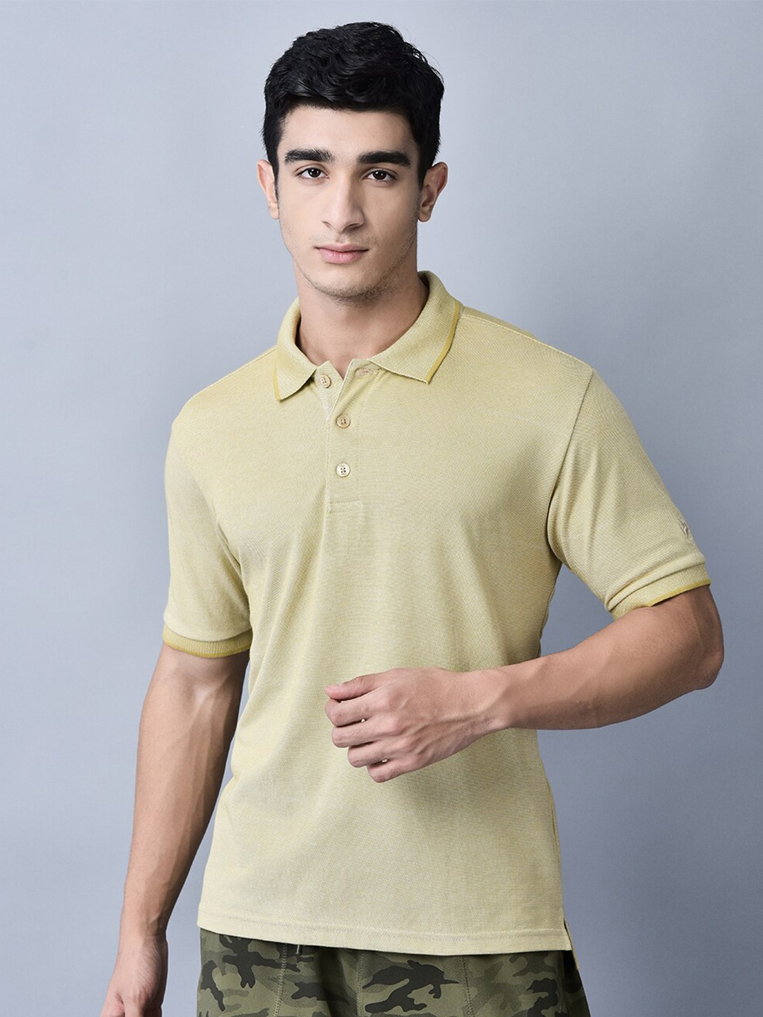 

Trenz Polo Collar T-shirt, Mustard