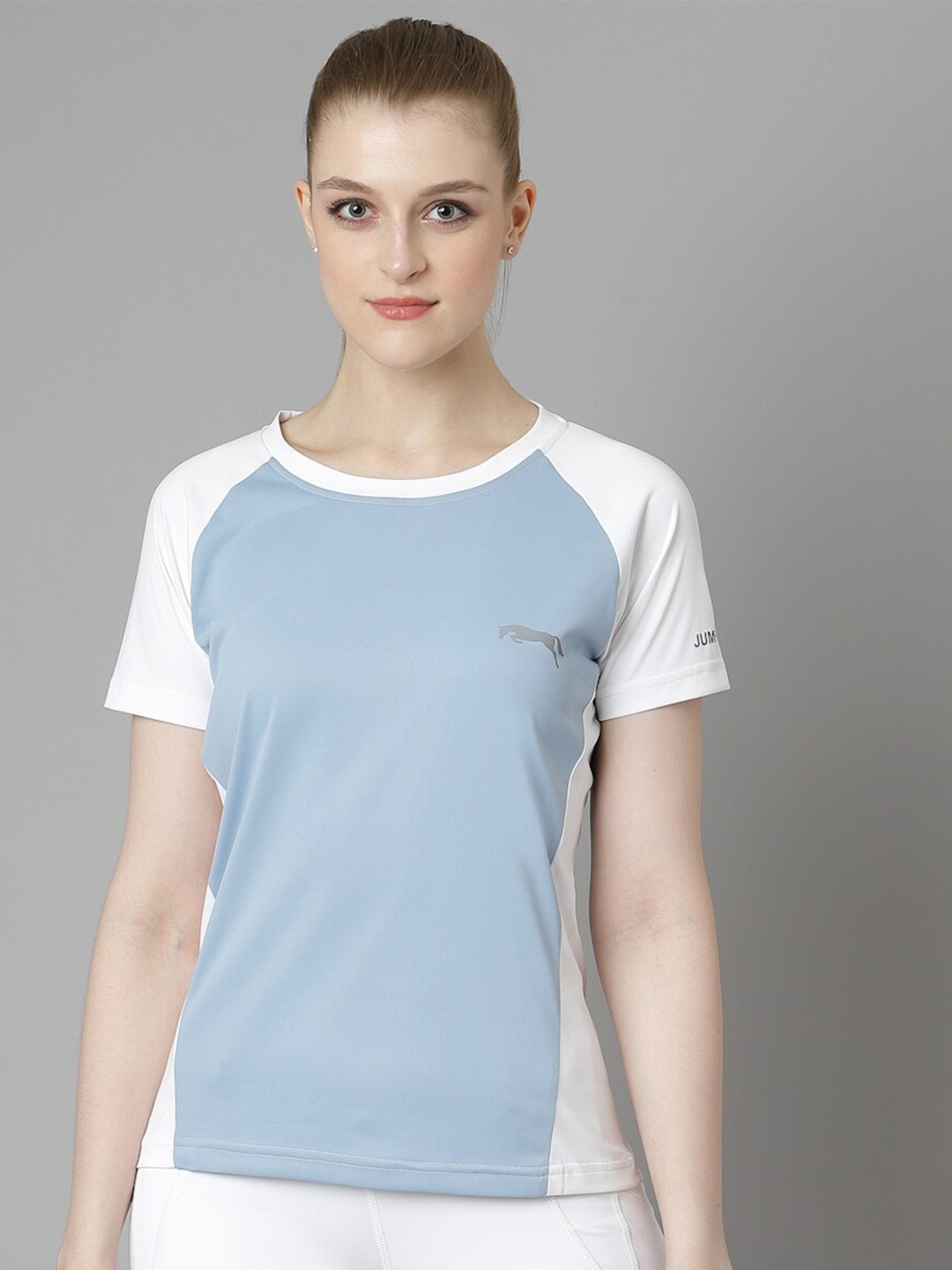 

JUMP USA Round Neck Raglan Sleeves T-shirt, Blue