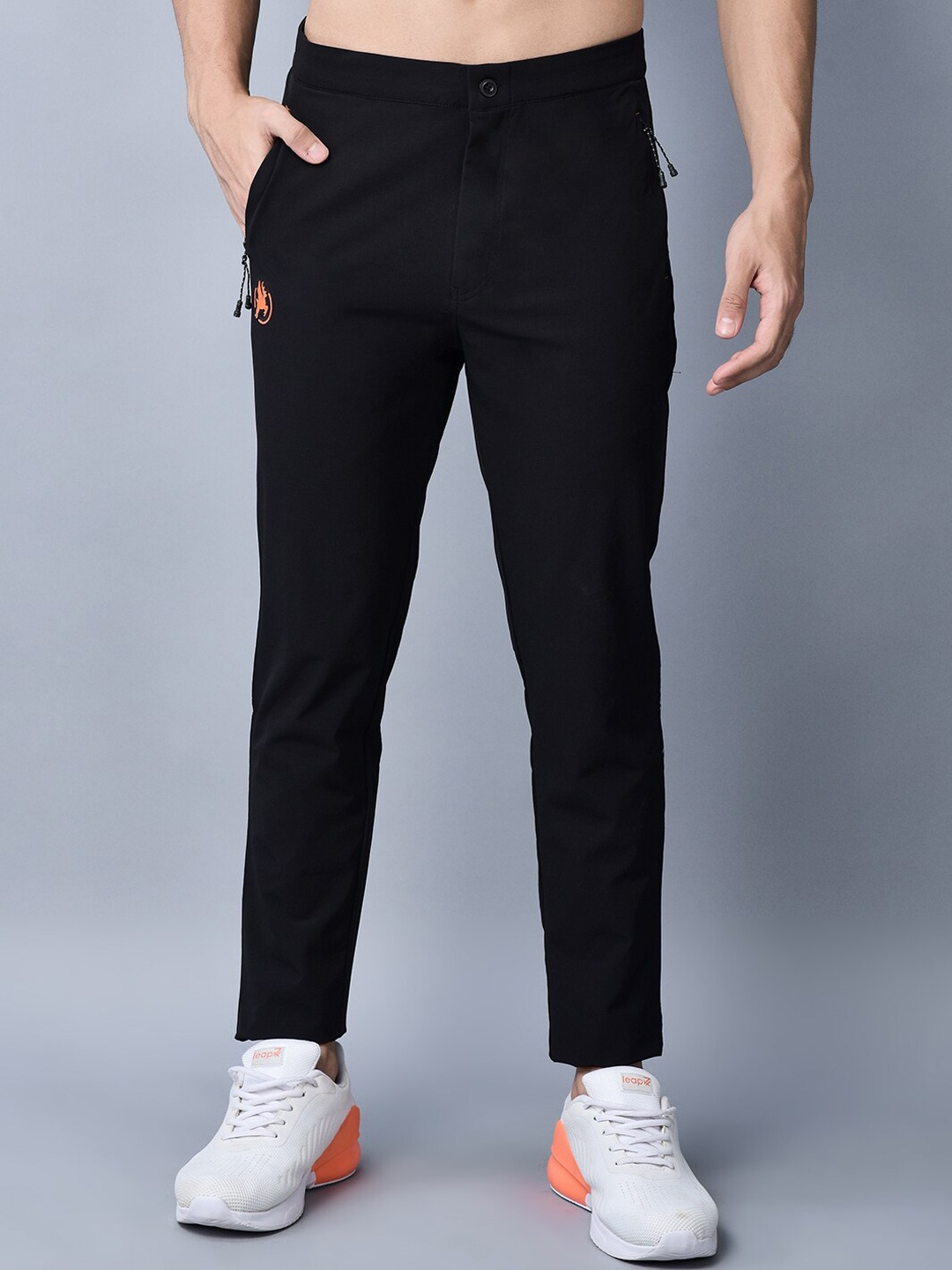 

Trenz Men Mid Rise Track Pant, Black