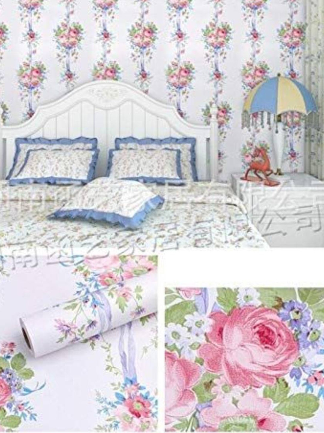 

Jaamso Royals White & Pink Floral Peel and Stick Self Adhesive Wallpaper