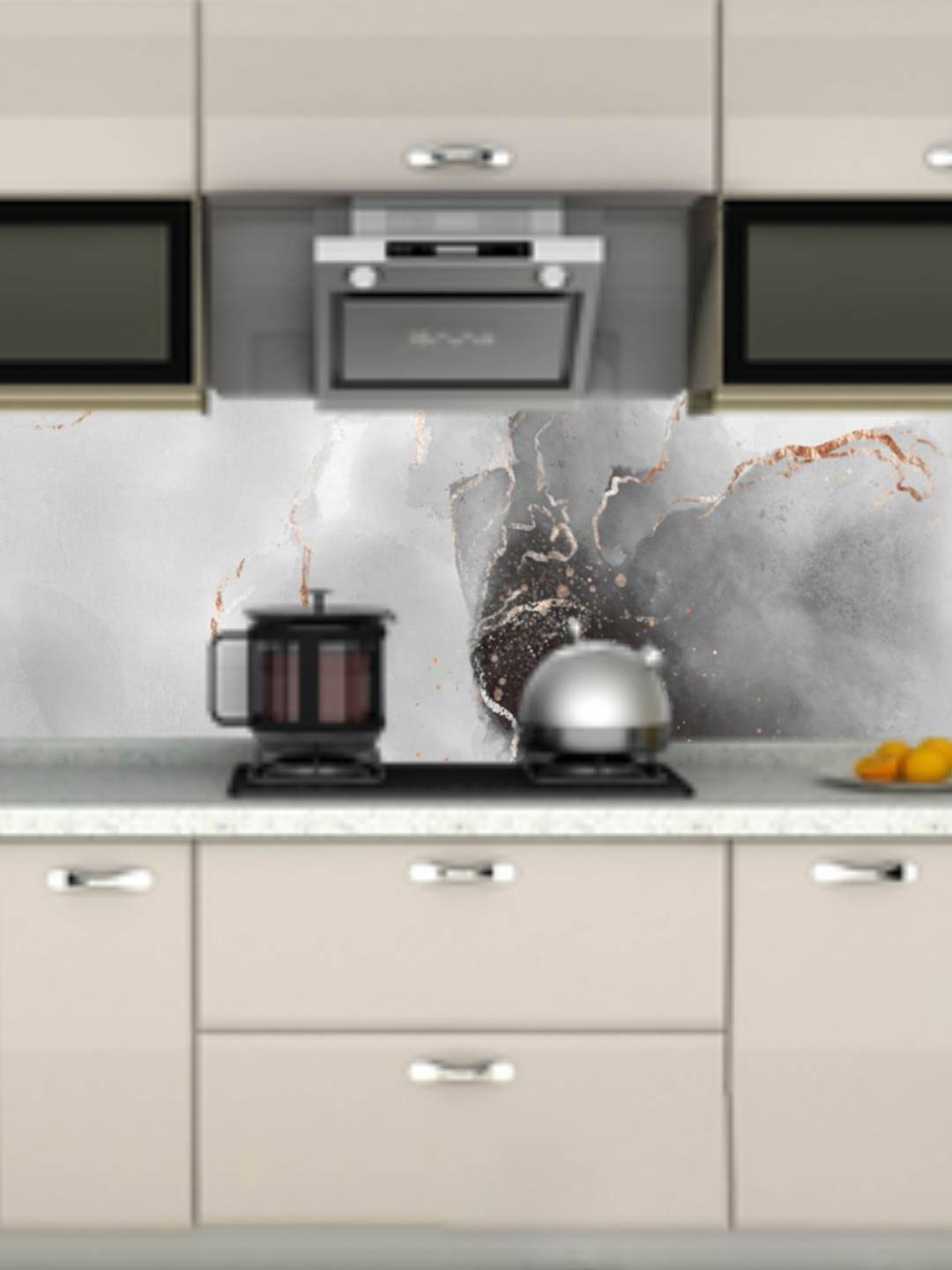 

Jaamso Royals Grey Integral Oil-Proof Kitchen Wallpaper