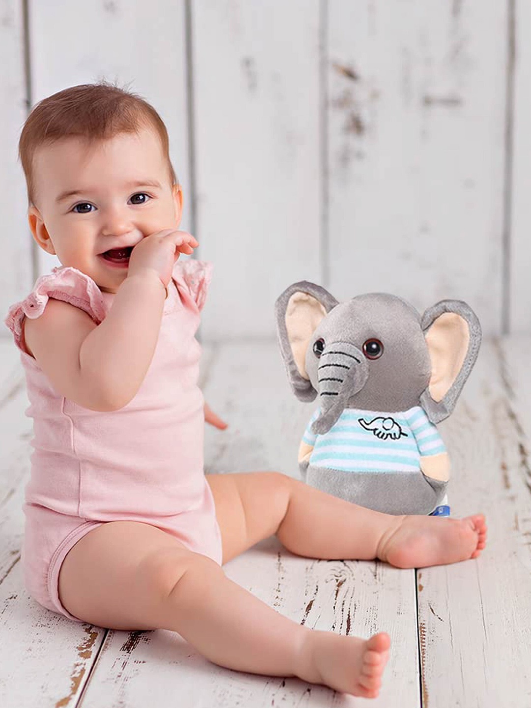 

Webby Kids Elephant Soft Plush Toy, Grey
