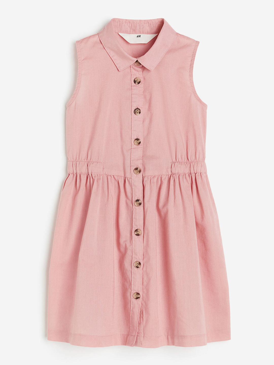 

H&M Girls Cotton Shirt Dress, Pink