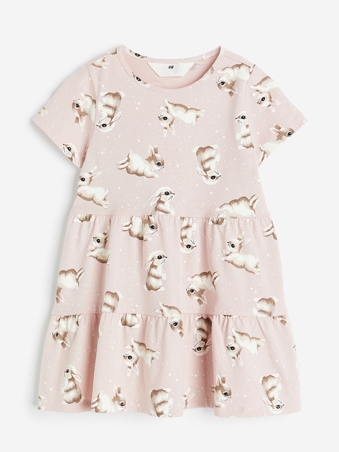 

H&M Girls Pure Cotton Jersey Dress, Pink