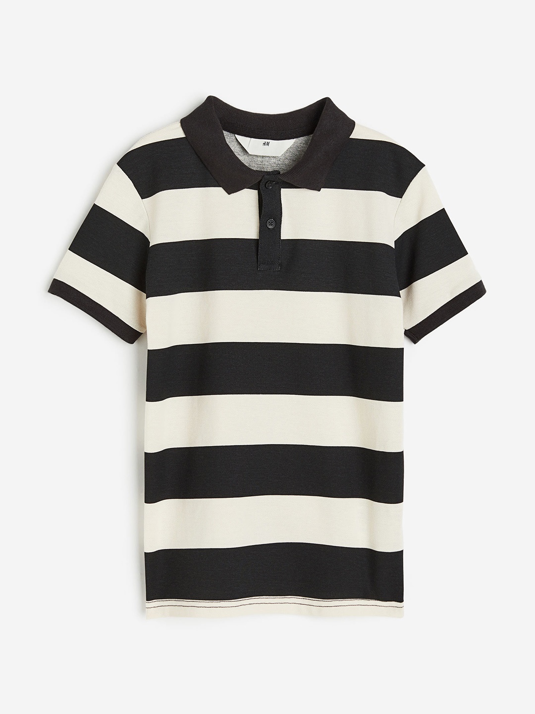 

H&M Boys Cotton Piqu Polo T-shirt, Black