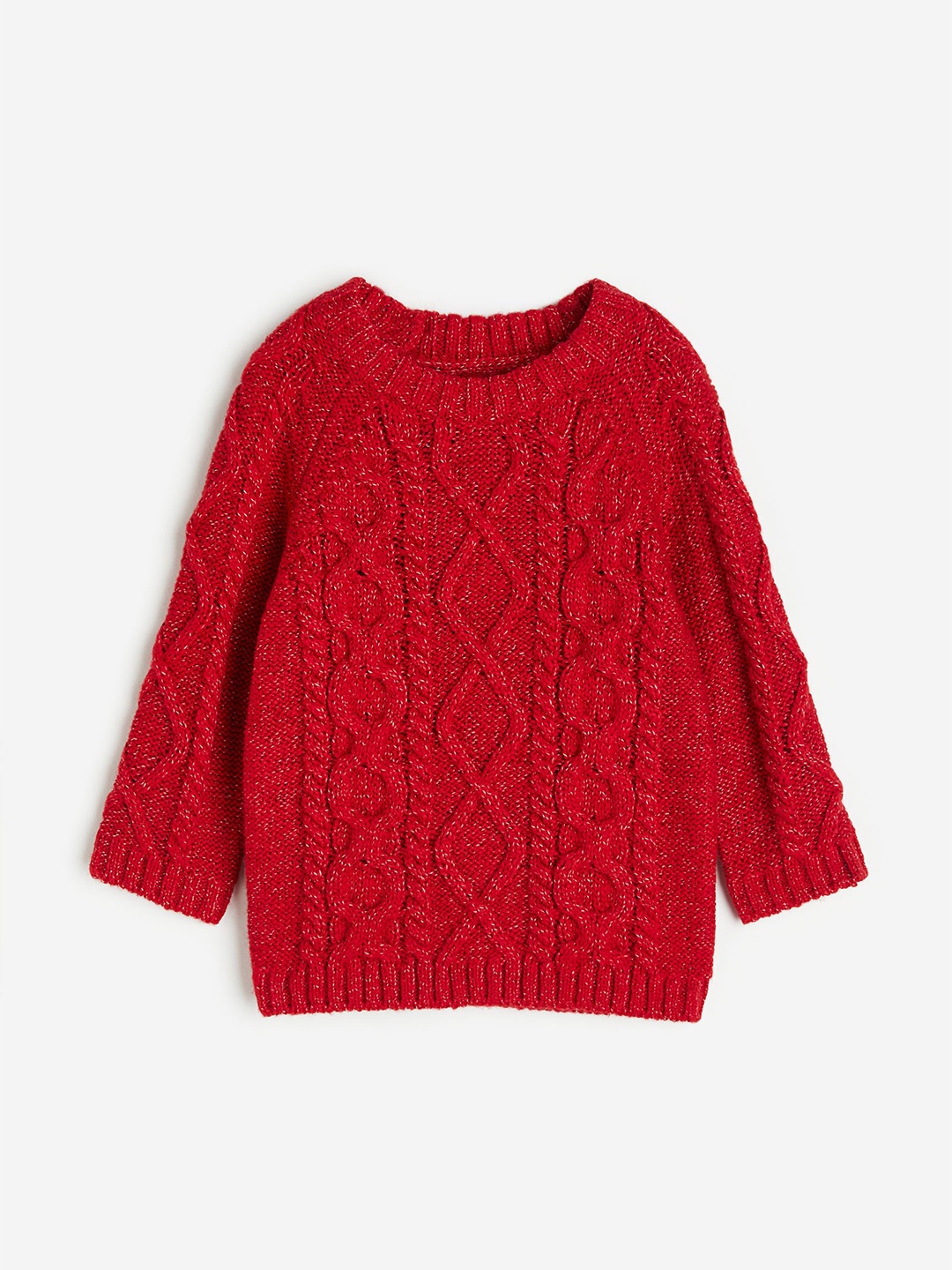 

H&M Boys Cable-Knit Jumper, Red