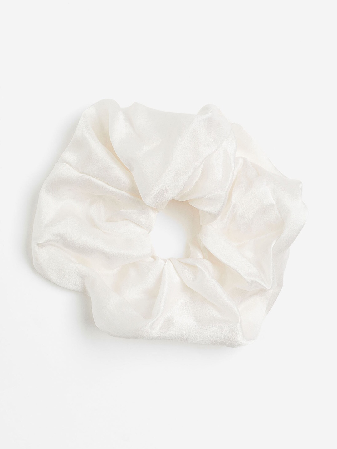 

H&M Large Silk Scrunchie, White