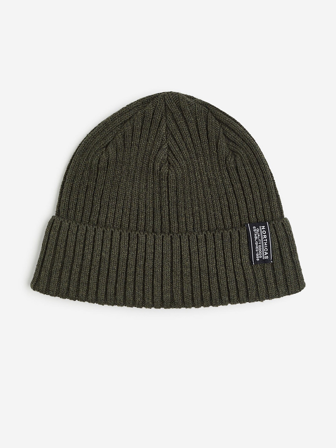 

H&M Men Rib-Knit Hat, Olive