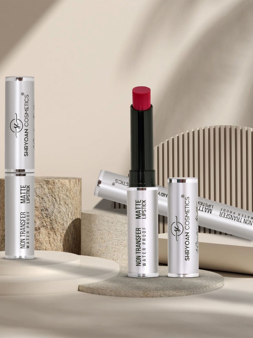 

SHRYOAN Non Transfer Waterproof Matte Lipstick 3.5g - Light Mahroon 21, Maroon