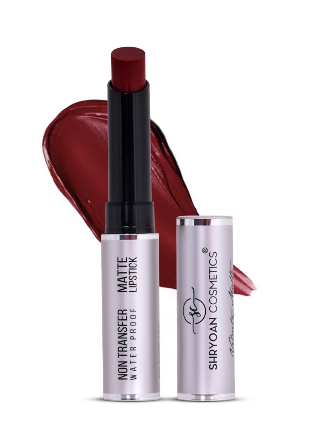 

SHRYOAN Non-Transfer Waterproof Smudge-Proof Matte Lipstick - Shade SH02, Maroon