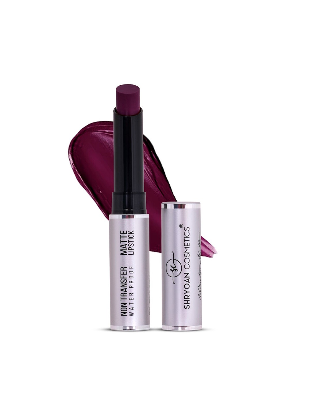 

SHRYOAN Non-Transfer Waterproof Smudge-Proof Matte Lipstick - Shade SH07, Purple