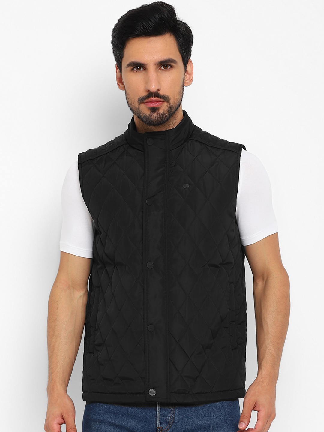 

Red Chief Mock Collar Lightweight Quilted Jacket, Black